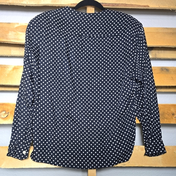 Esprit polka dot button-down shirt Size:M Color:Black/White - Picture 4 of 6